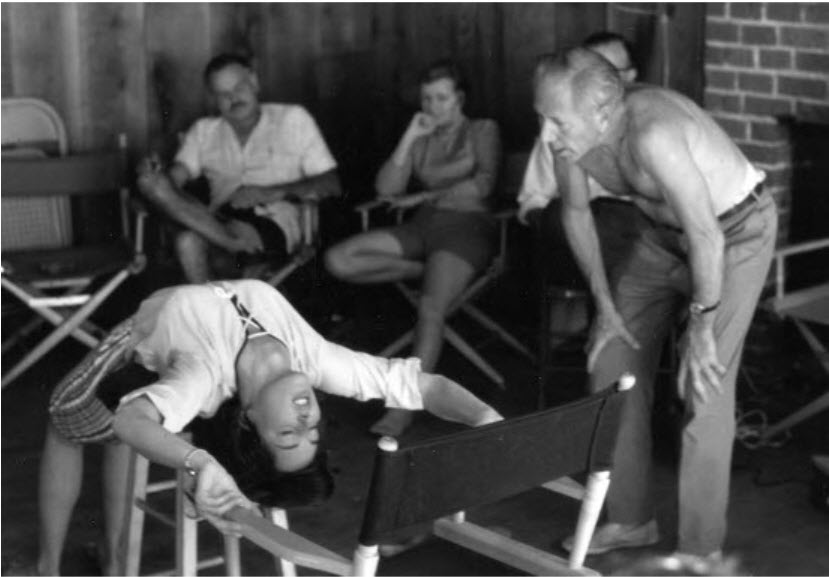 Alexander Lowen practising body therapy